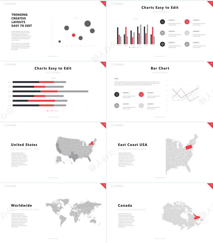 欧美商务简约通用PPT模板