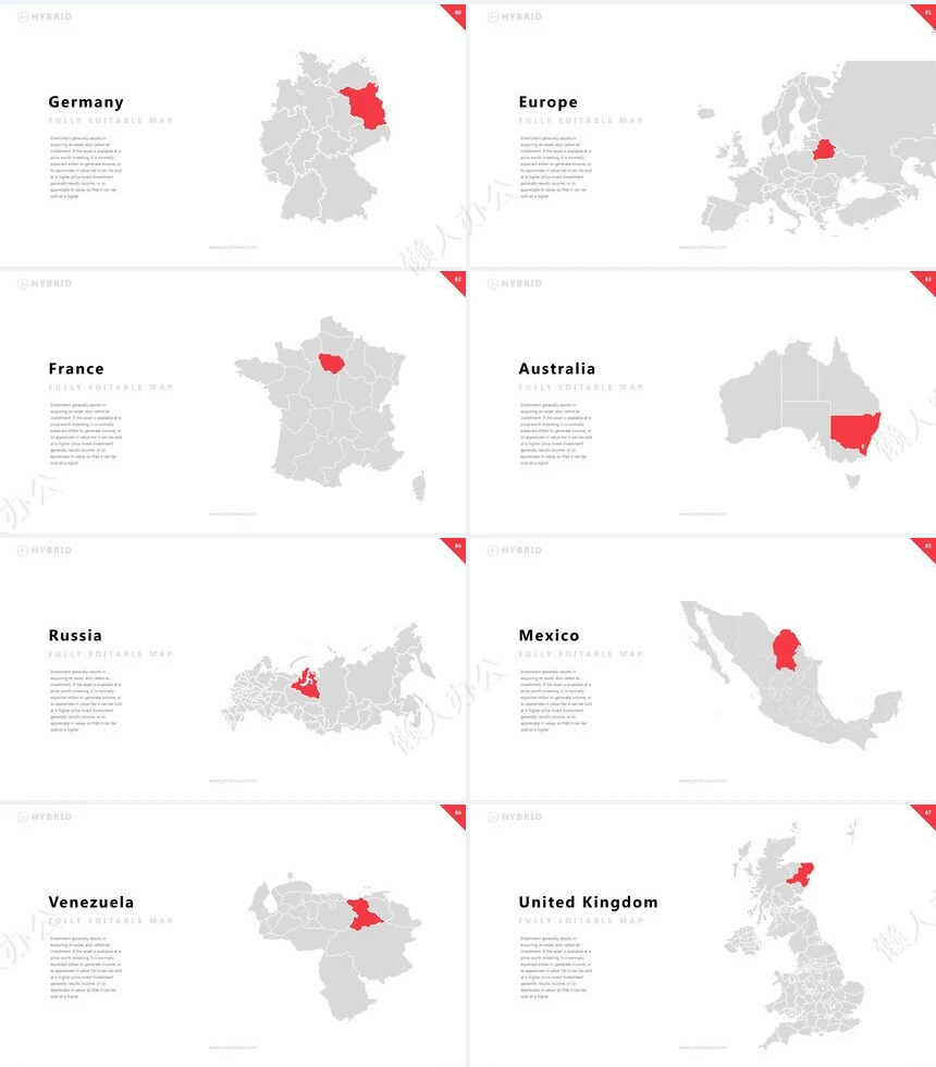 欧美商务简约通用PPT模板