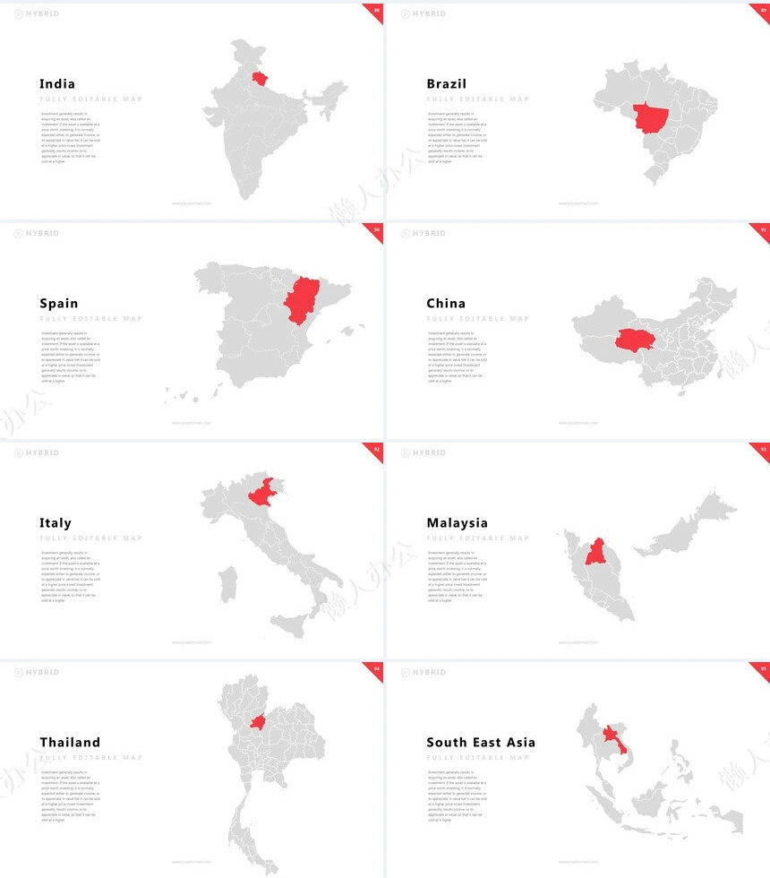 欧美商务简约通用PPT模板