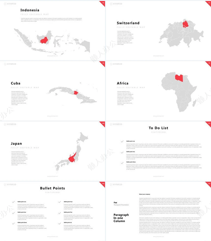 欧美商务简约通用PPT模板