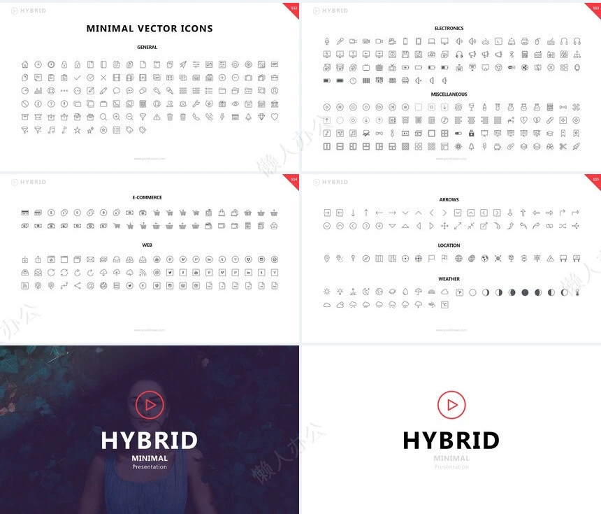 欧美商务简约通用PPT模板