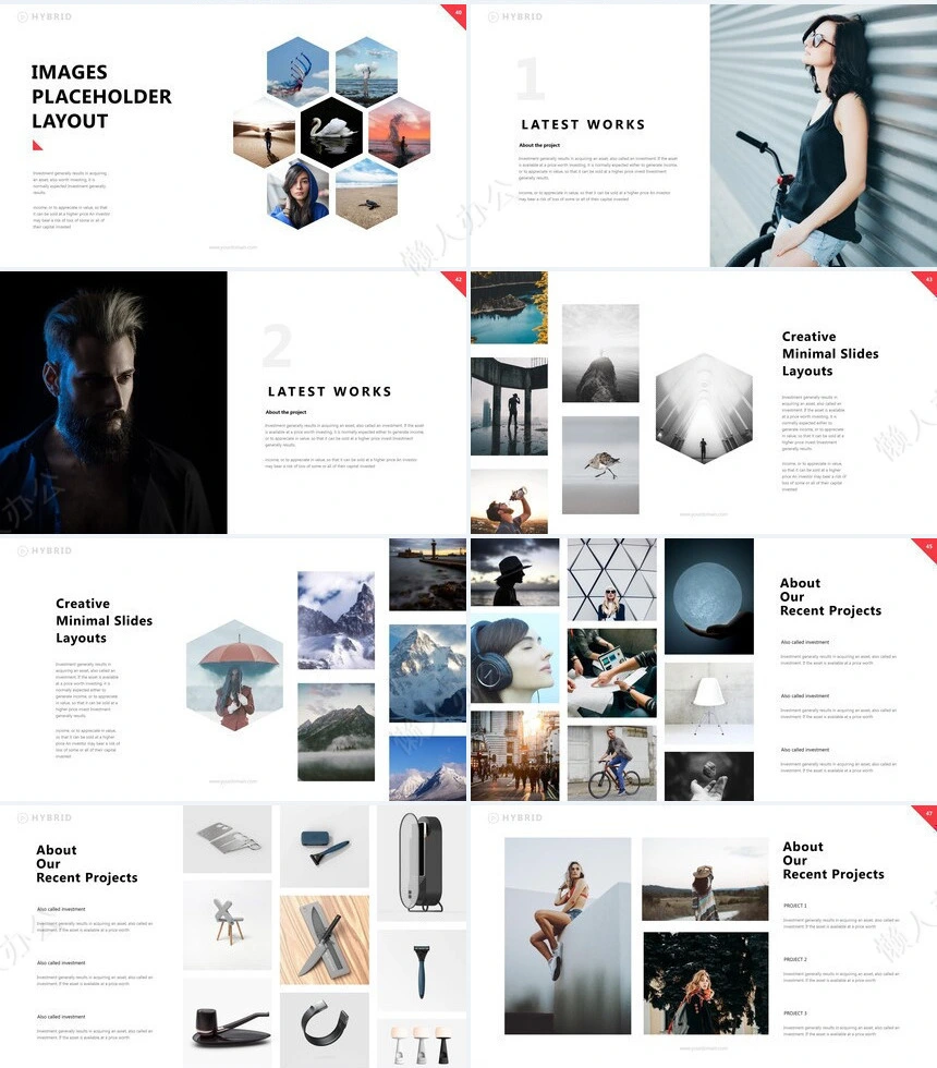 欧美商务简约通用PPT模板