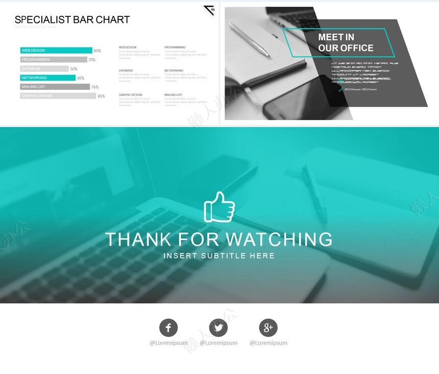 欧美商务风公司简介商务报告项目展示PPT模板