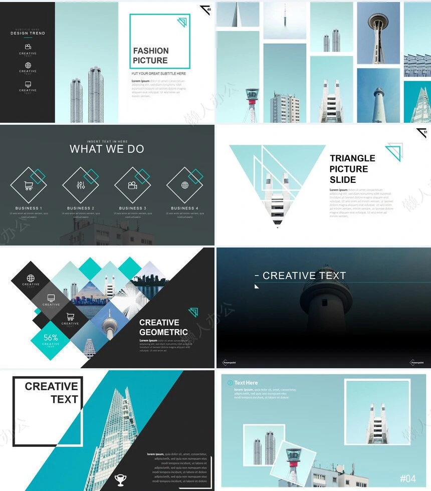 欧美商务风公司简介商务报告项目展示PPT模板