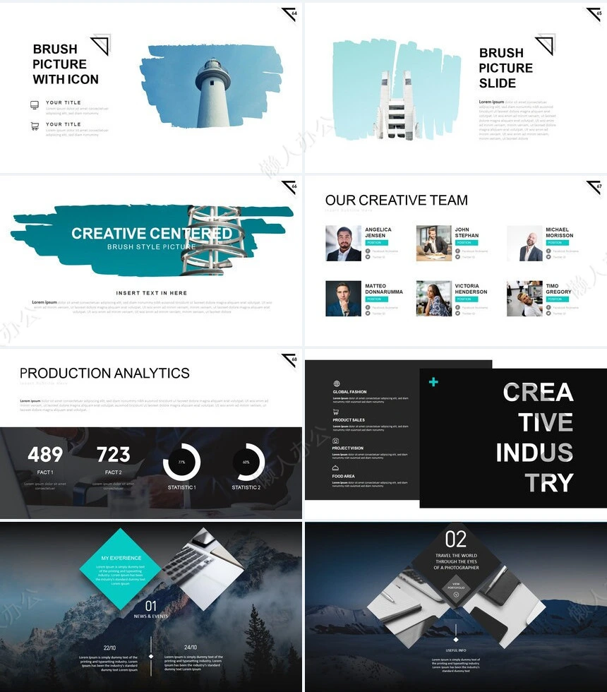 欧美商务风公司简介商务报告项目展示PPT模板