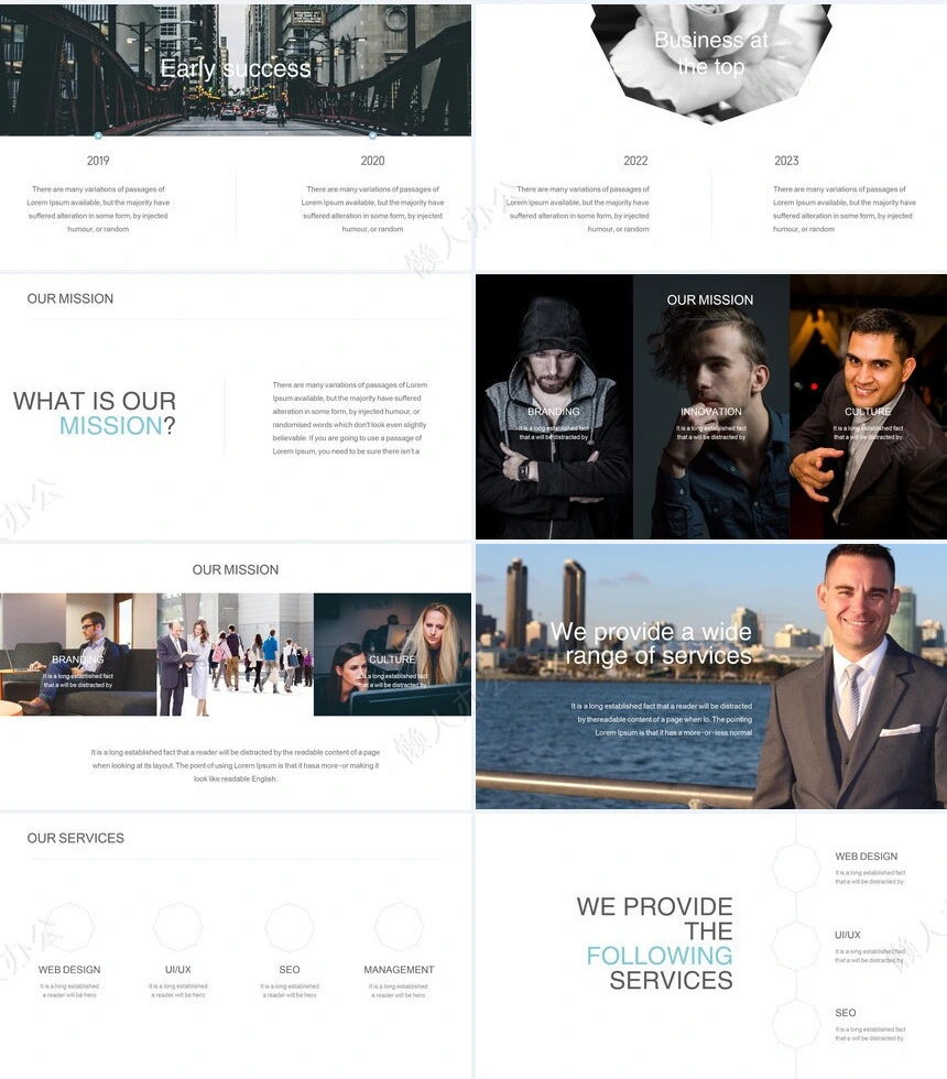 欧美商务风商业计划书项目简介PPT模板