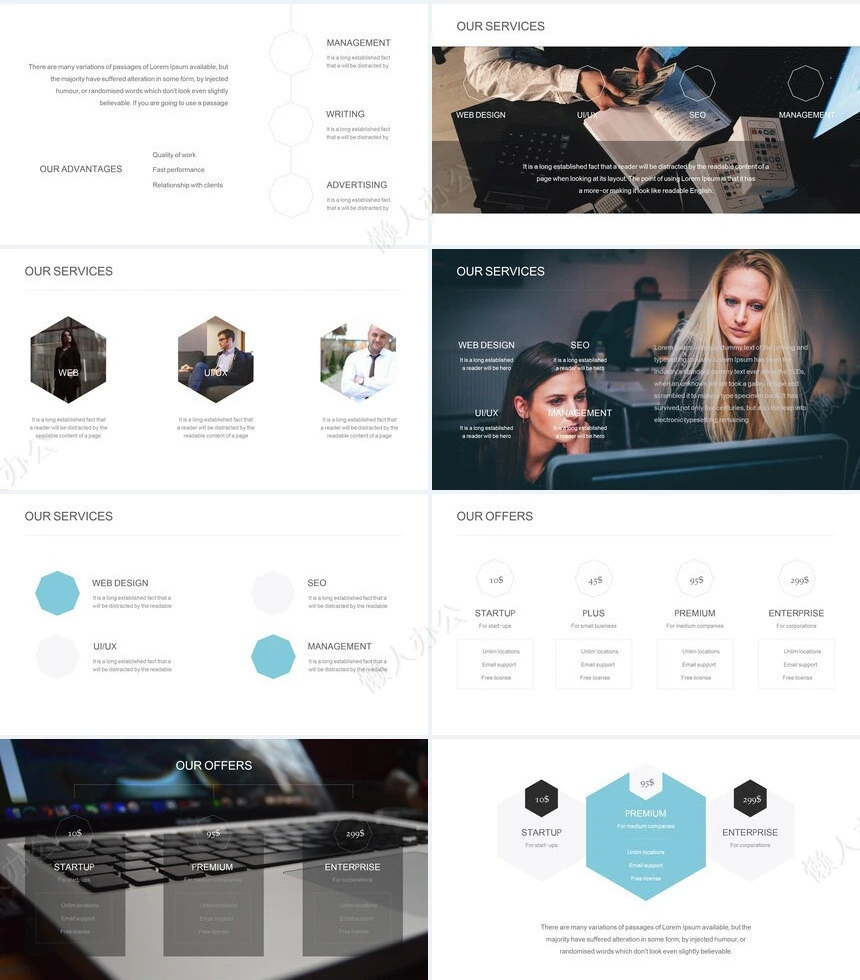 欧美商务风商业计划书项目简介PPT模板