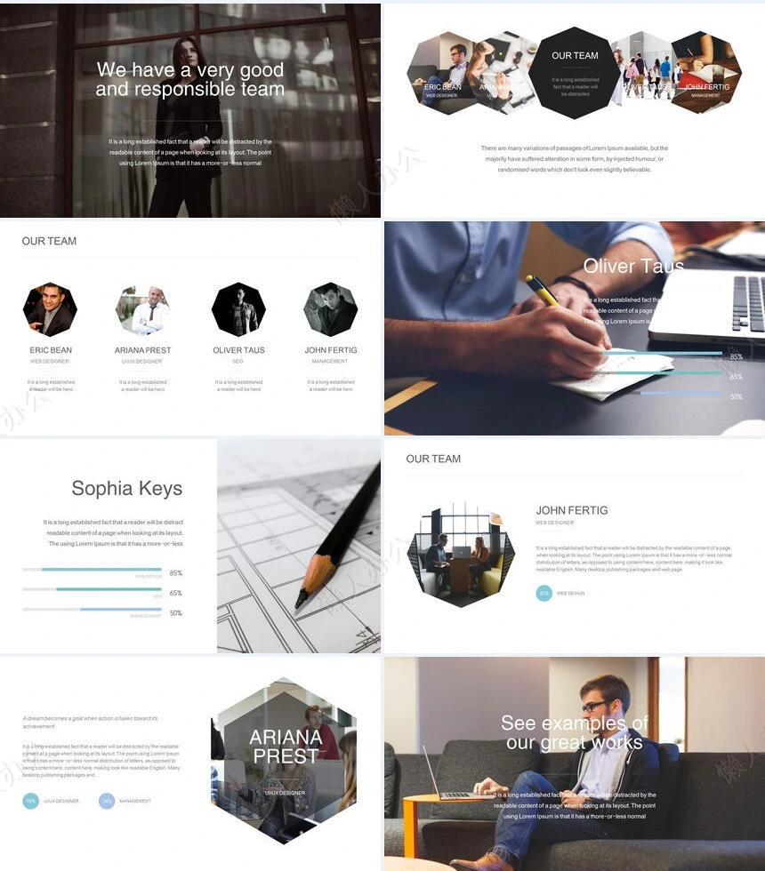 欧美商务风商业计划书项目简介PPT模板