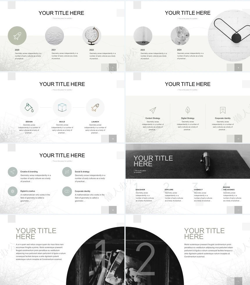 欧美商务风通用PPT模板