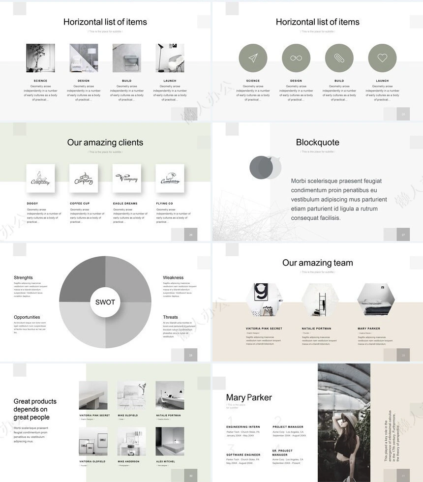 欧美商务风通用PPT模板