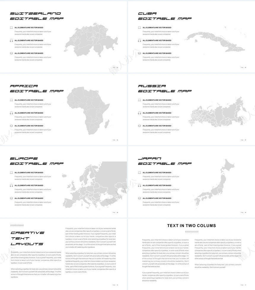 欧美时尚图型表格数据广告策划摄影设计品牌宣传PPT模板