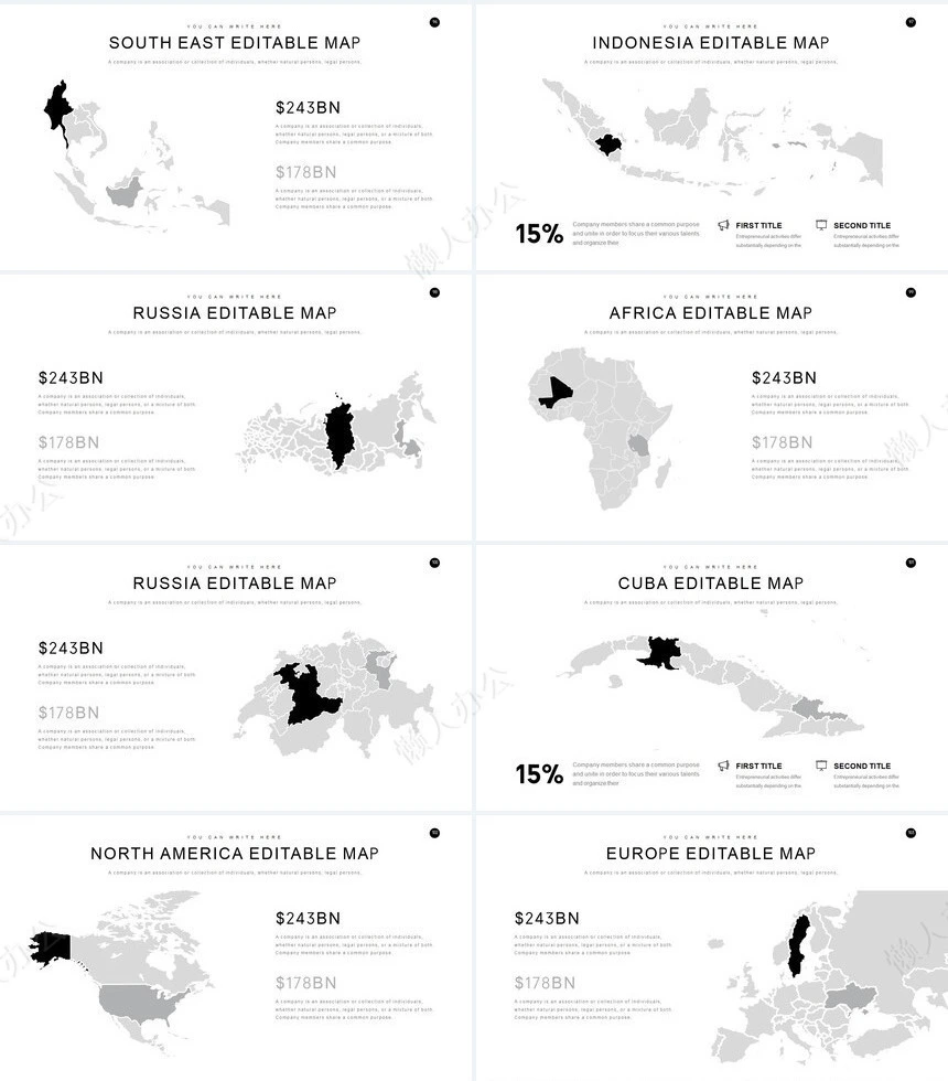 欧美杂志风摄影风景相册PPT模板