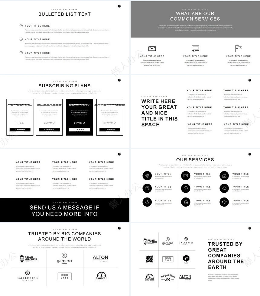 欧美杂志风摄影风景相册PPT模板