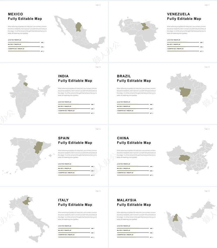 欧美杂志风表格数据通用PPT模板