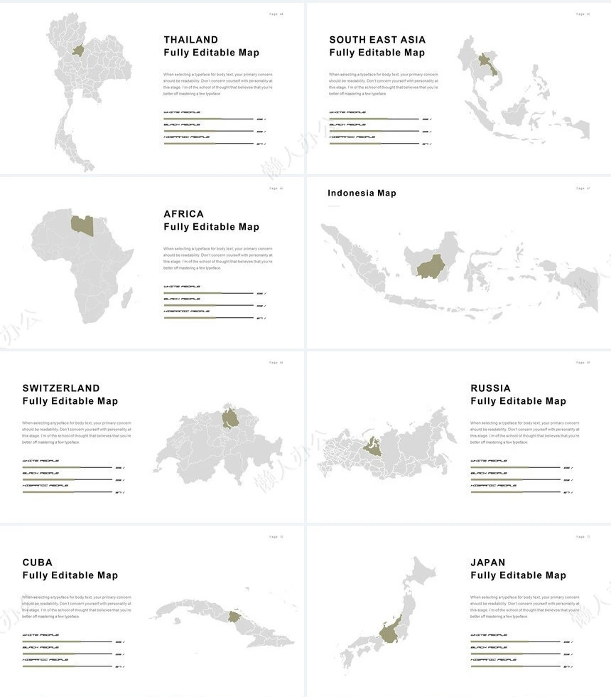 欧美杂志风表格数据通用PPT模板