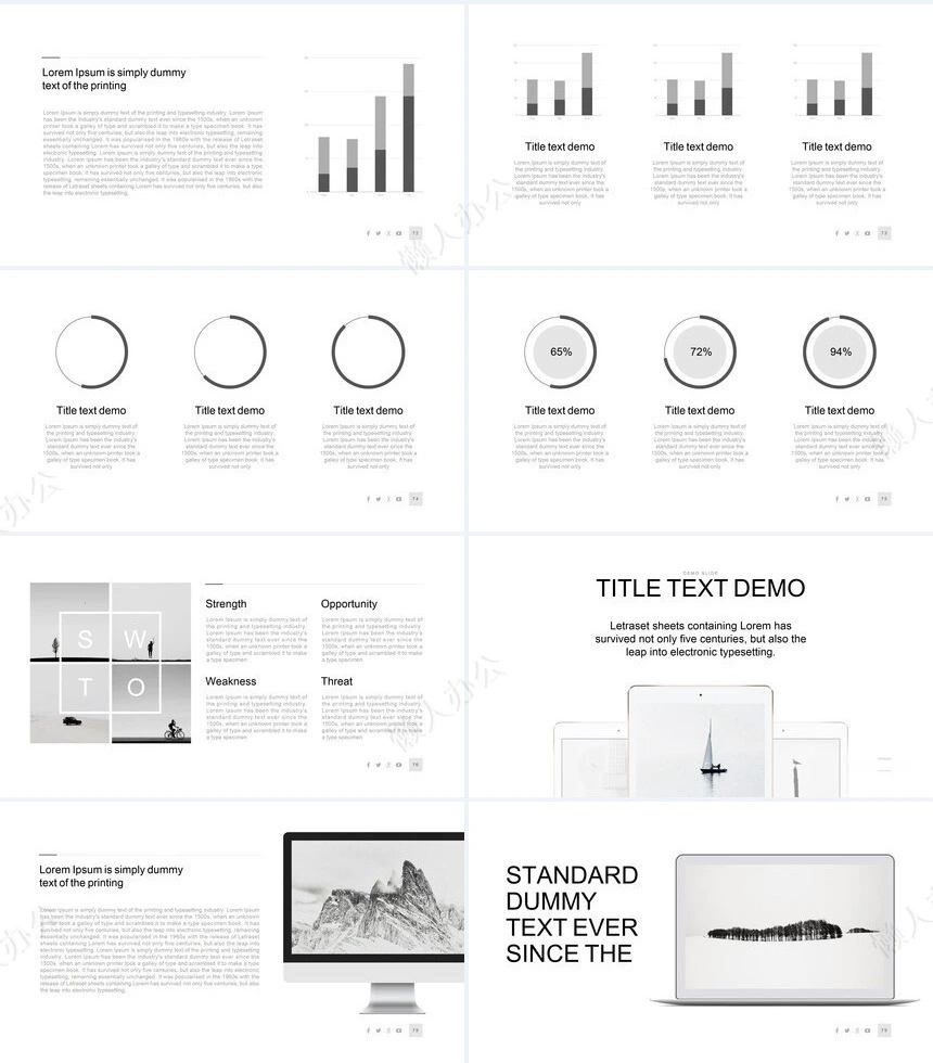 灰色杂志风建筑装修设计广告策划商业计划书通用PPT模板