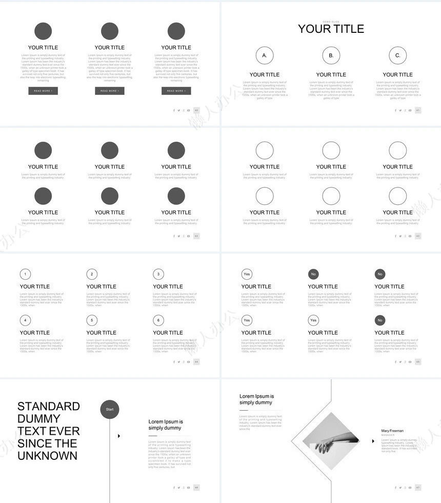 灰色杂志风建筑装修设计广告策划商业计划书通用PPT模板