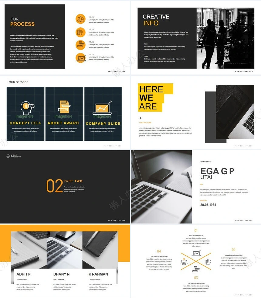 灰黄高级配色商业计划书项目简介通用PPT模板