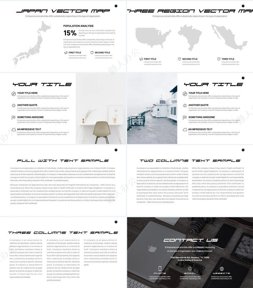 简约杂志风通用PPT模板