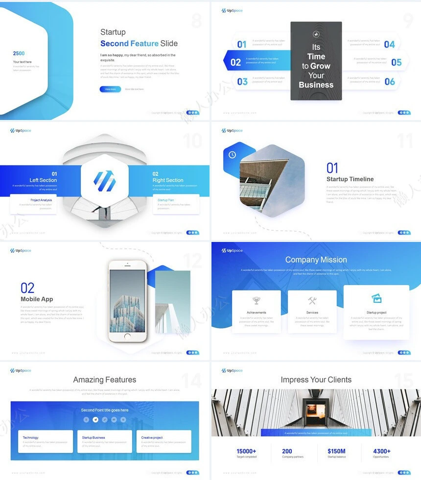 蓝色科技感通用PPT模板
