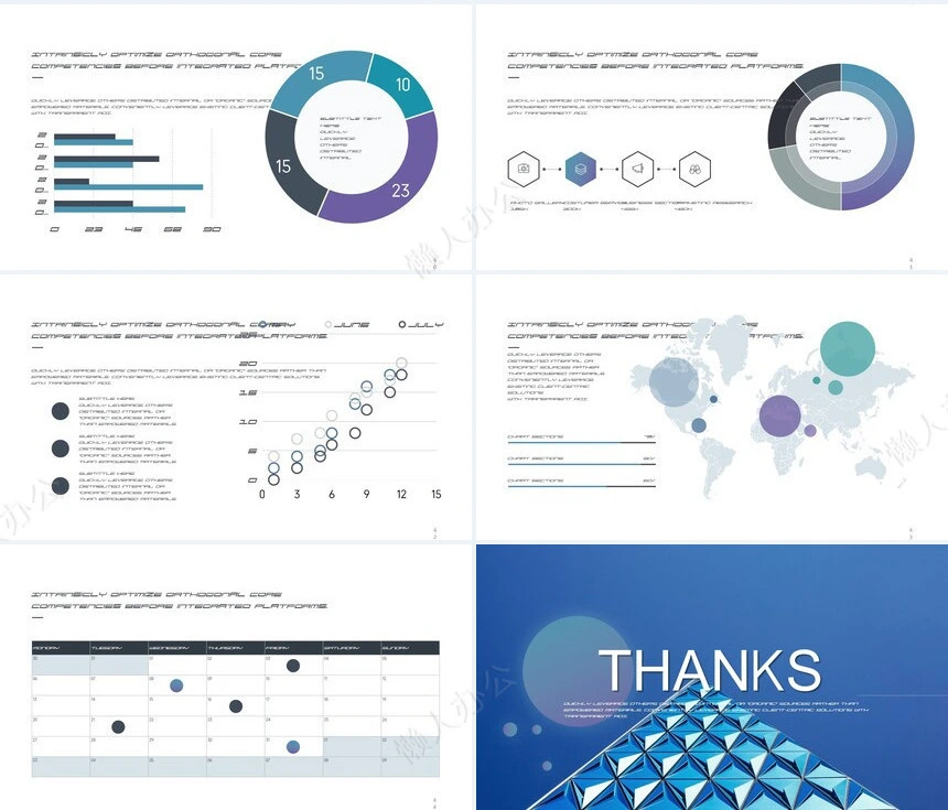 蓝色简约大气公司简介商业计划书PPT模板
