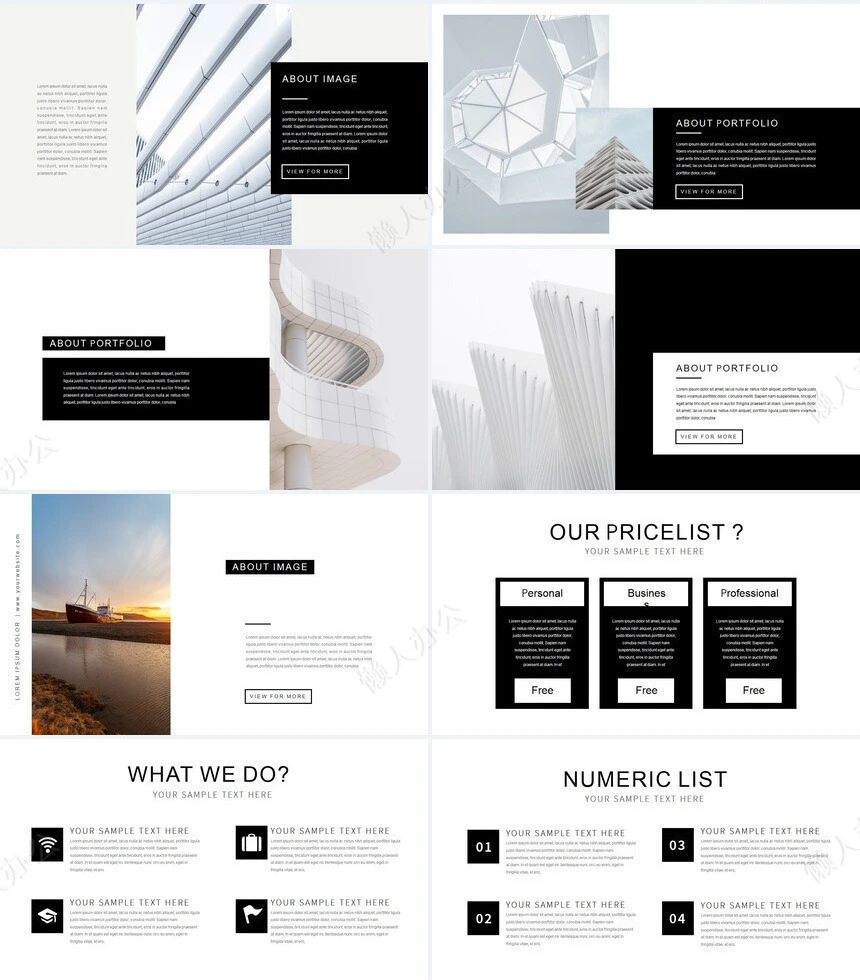 轻奢商务公司简介商业计划书PPT模板相册图片