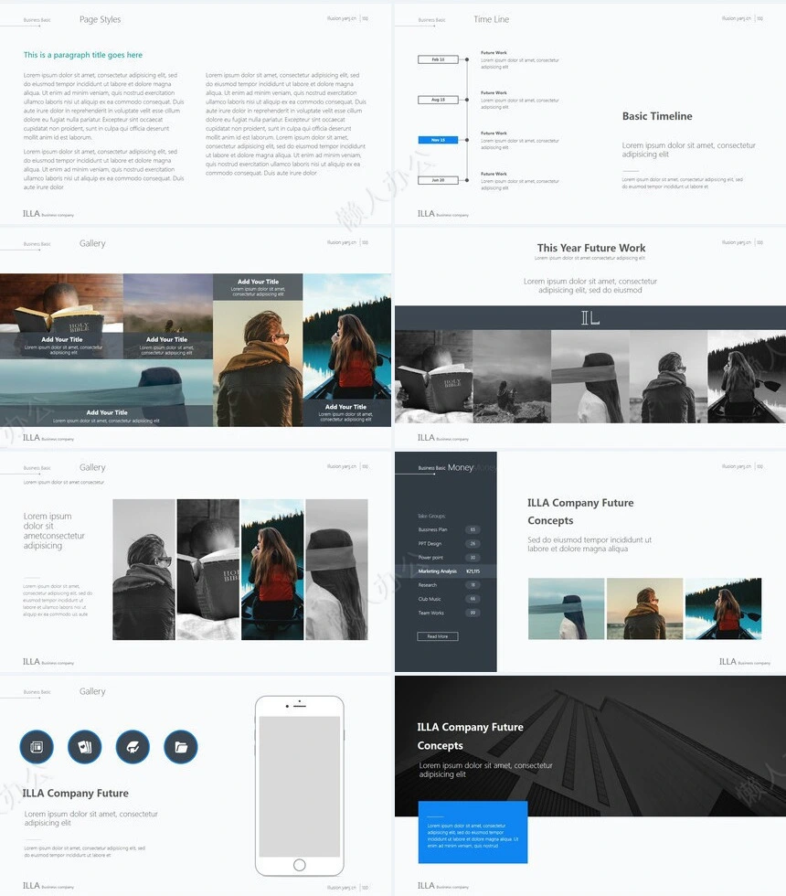 轻奢商务欧美商业计划书项目简介PPT模板