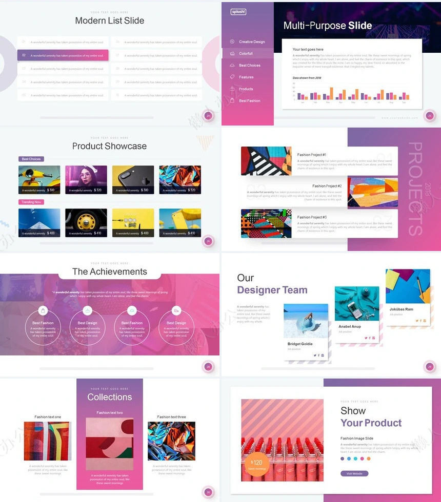 都士丽人奢侈品高端品牌商业计划书PPT模板
