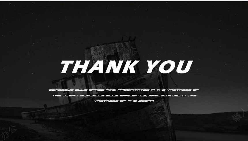 酷黑简约欧美商业计划书PPT通用模板