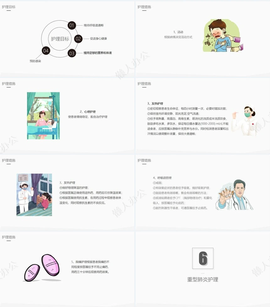 肺部感染护理业务