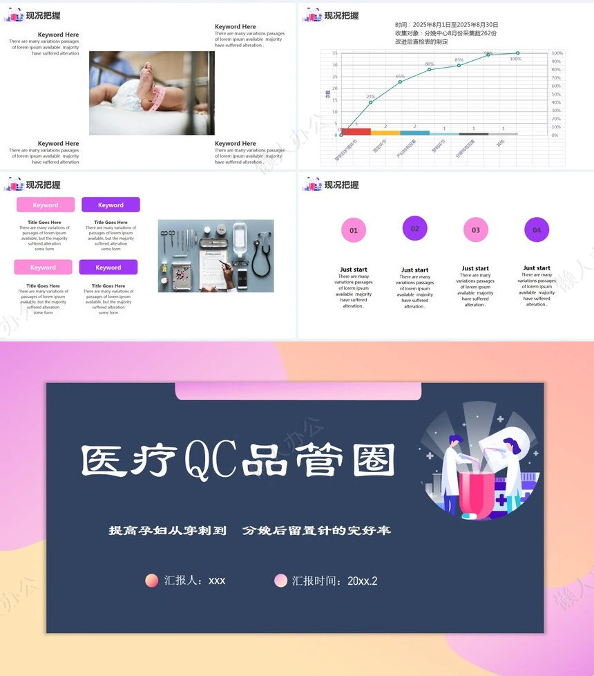 品管圈医疗通用PPT模板(1)
