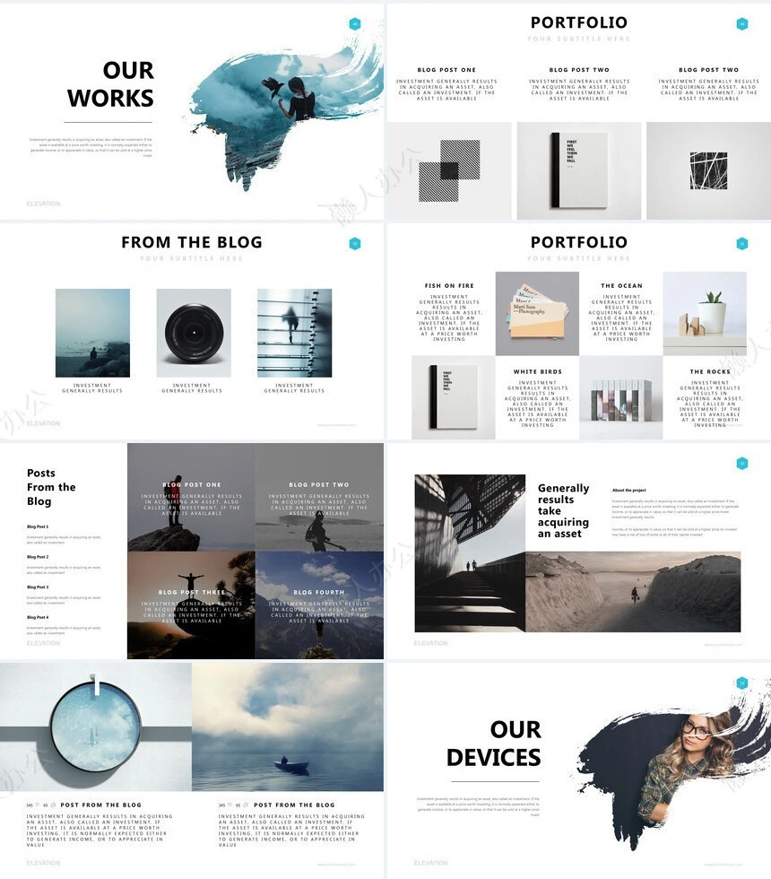 高端欧美广告策划摄影设计品牌宣传PPT模板