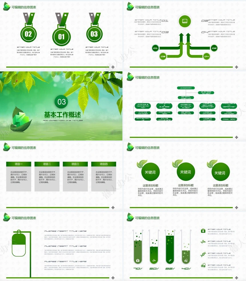 医疗医学工作总结汇报通用PPT模板(11)