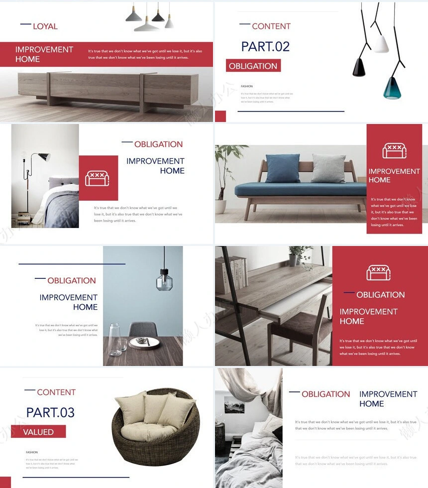 高级欧美家具装修设计广告策划通用PPT模板