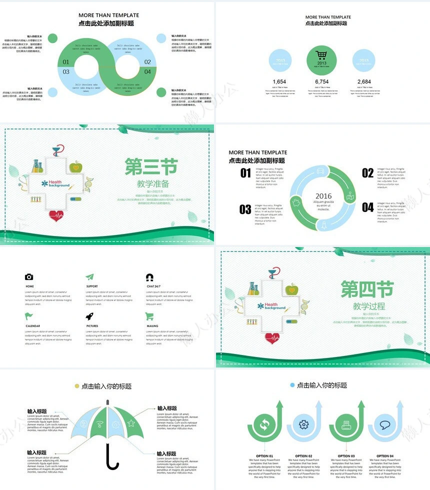 医疗医学工作总结汇报通用PPT模板(143)