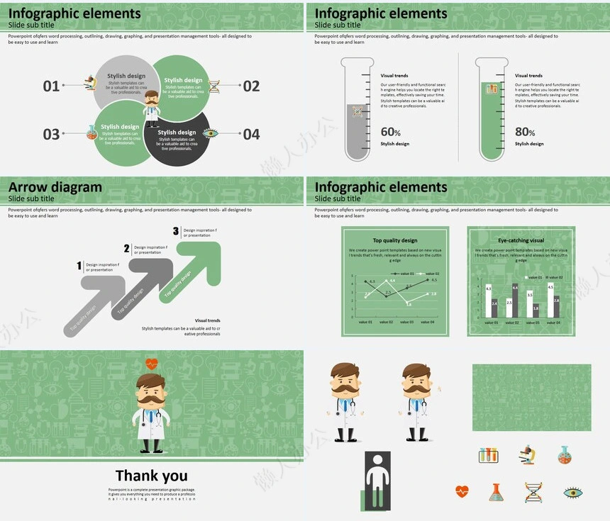 医疗医学工作总结汇报通用PPT模板(151)