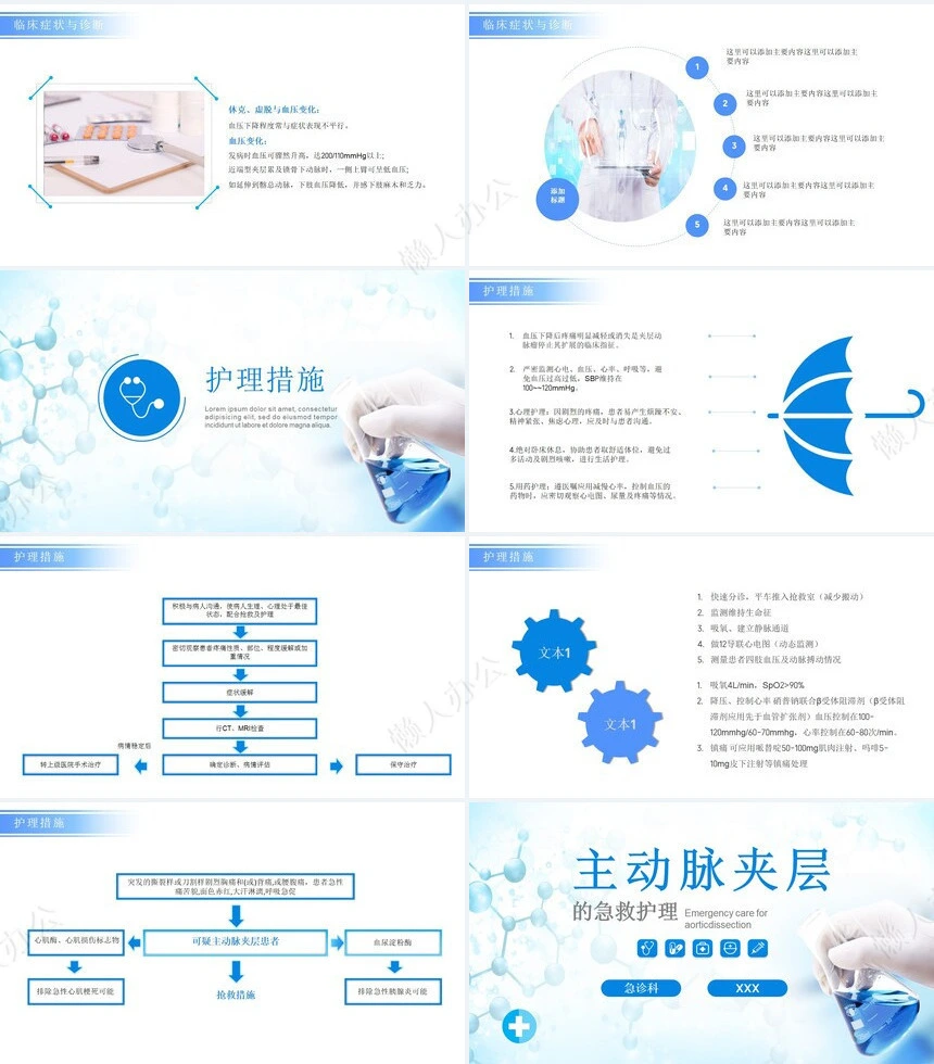医疗医学工作总结汇报通用PPT模板(16)