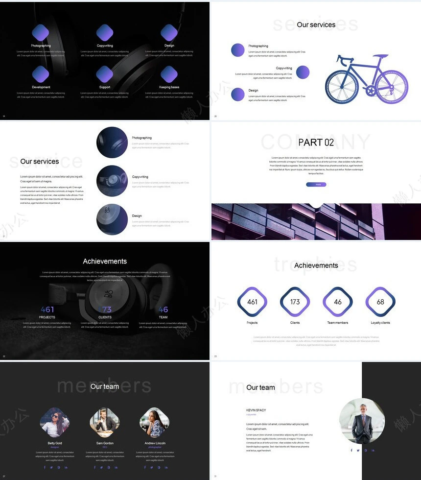 高级紫色时尚欧美风电子科技产品发布项目介绍通用PPT模板