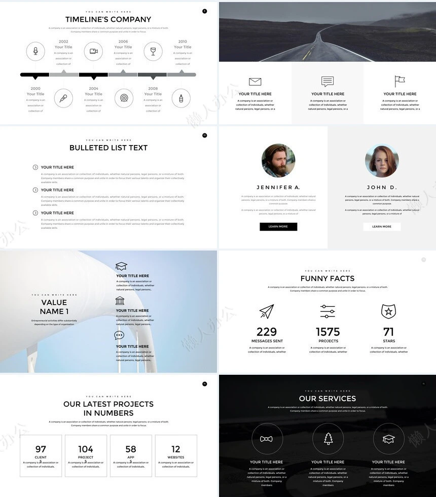 黑灰简约数据表格商业计划书企业宣传通用PPT模板