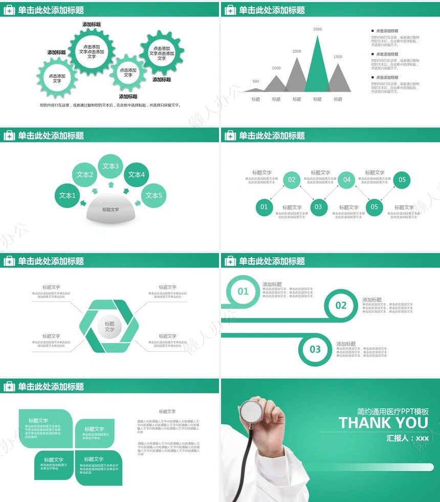 医疗医学工作总结汇报通用PPT模板(205)