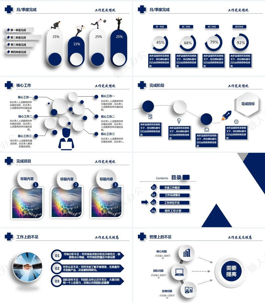 医疗医学工作总结汇报通用PPT模板(220)