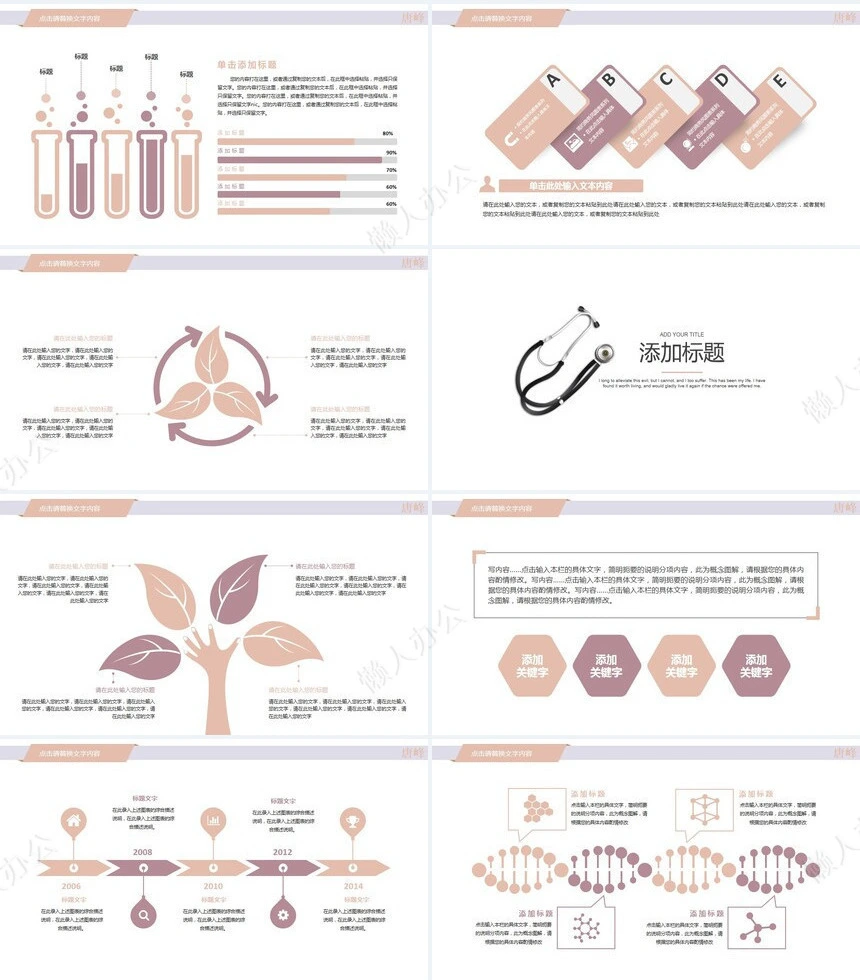 医疗医学工作总结汇报通用PPT模板(23)