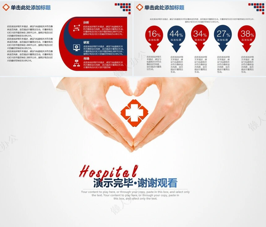 医疗医学工作总结汇报通用PPT模板(235)