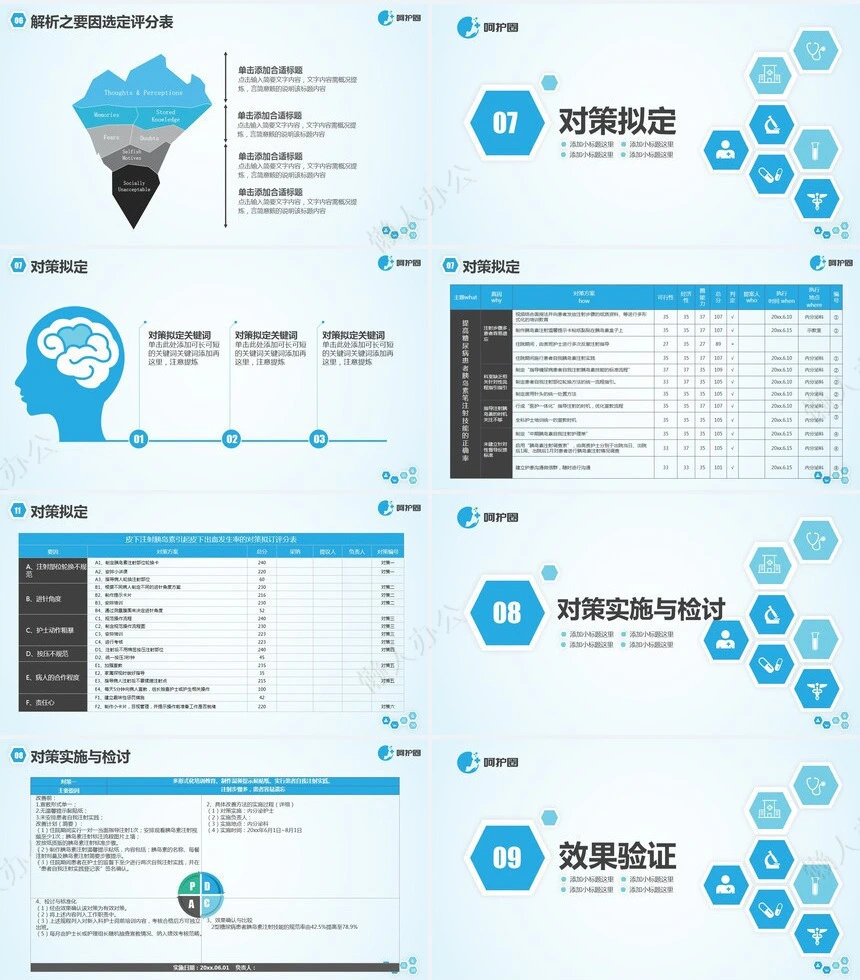 医疗医学工作总结汇报通用PPT模板(240)