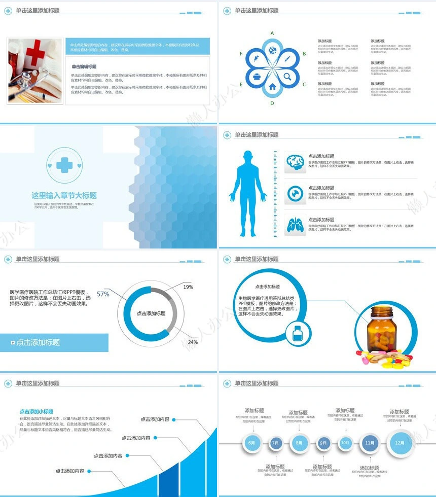 医疗医学工作总结汇报通用PPT模板(93)