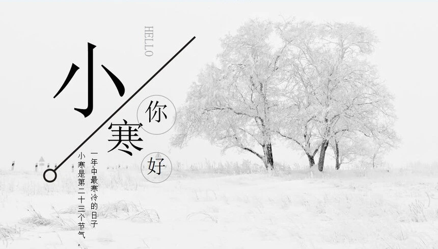 二十四节气小寒通用PPT模板(16)