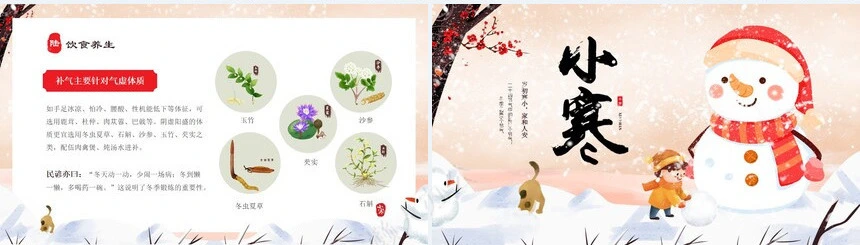 二十四节气小寒通用PPT模板(43)