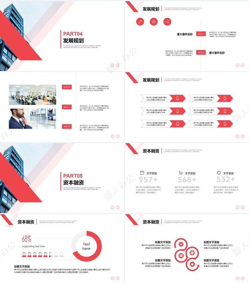 暖色公司简介商务报告项目展示PPT模板