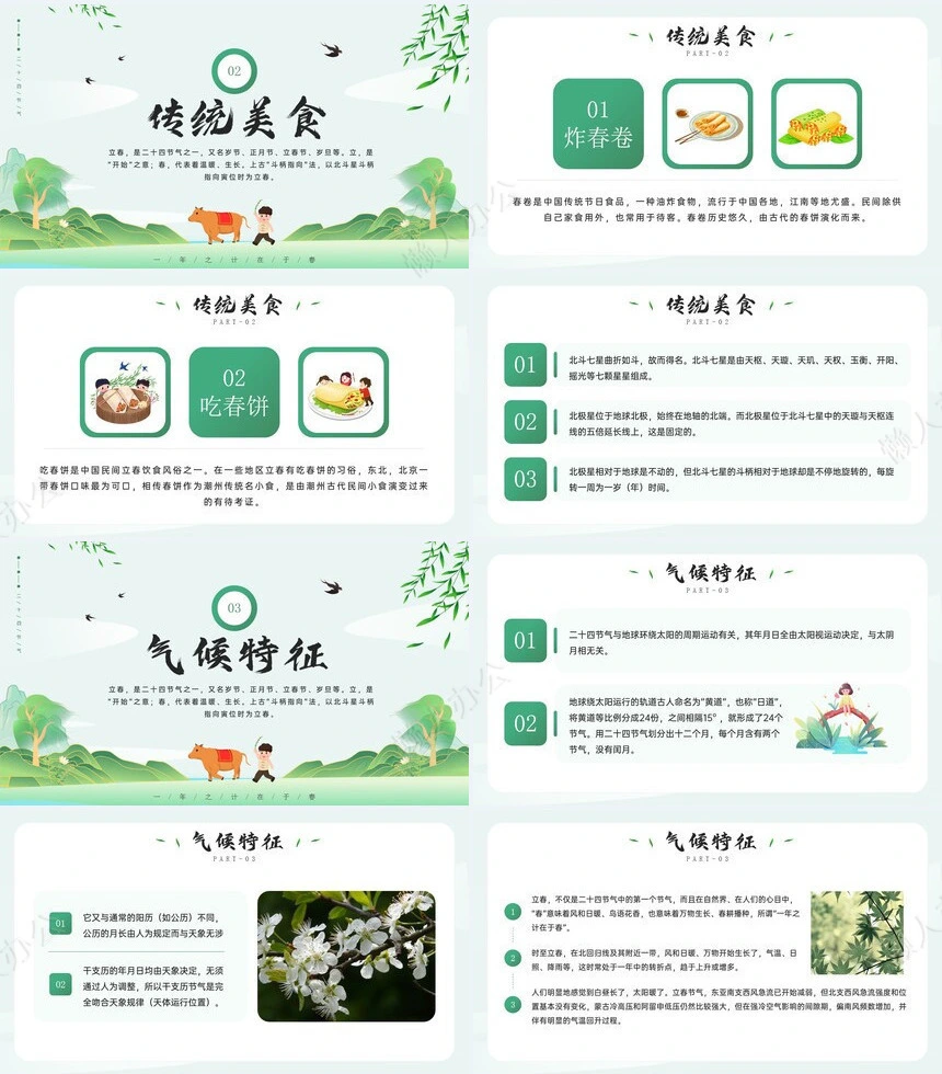 二十四节气立春通用PPT模板(19)