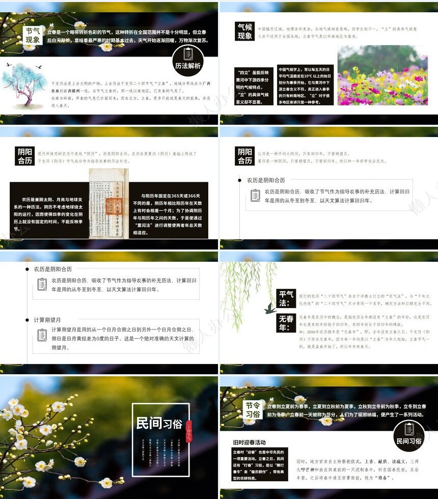 二十四节气立春通用PPT模板(30)